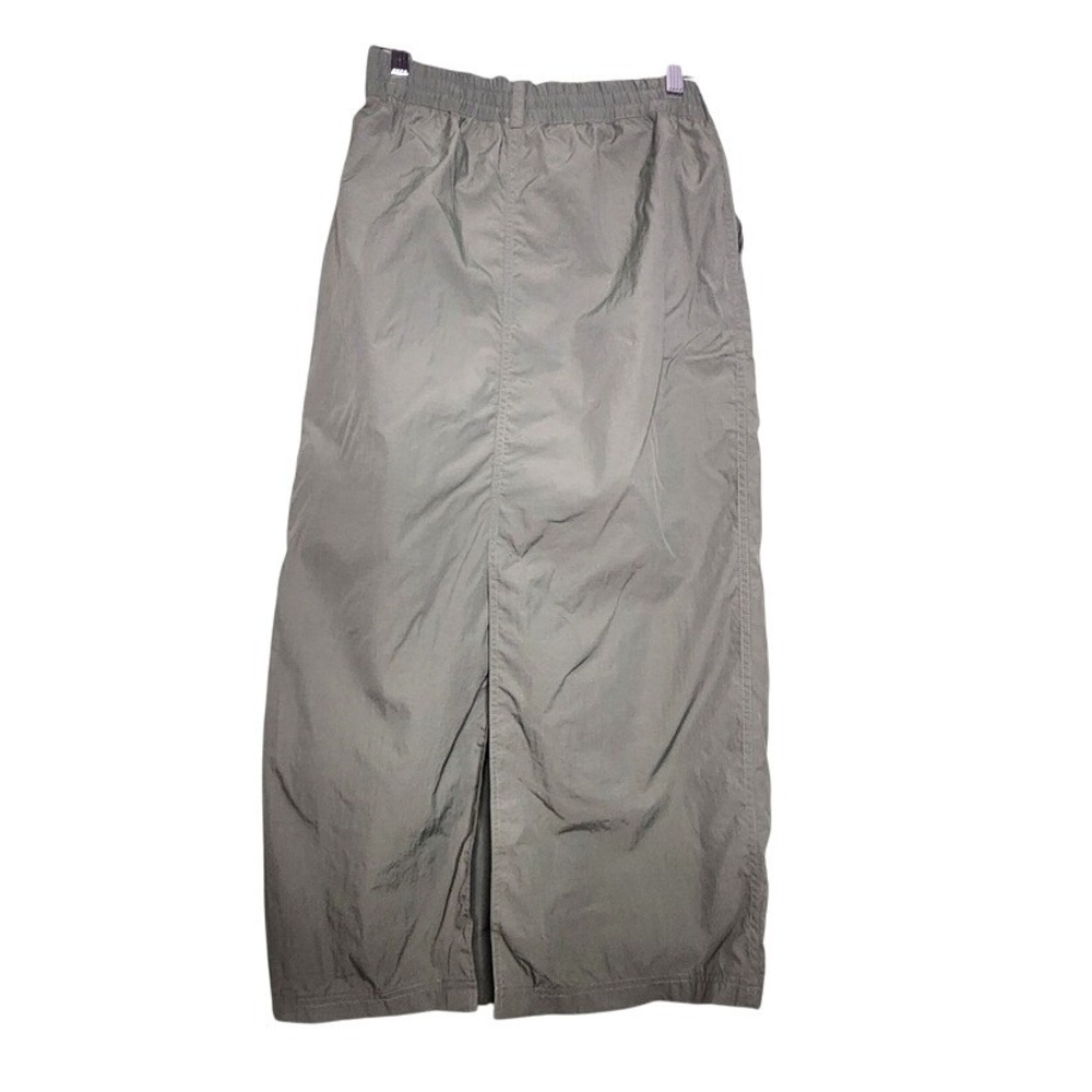 Offline by Aerie Olive Green Midi Skirt Nylon Elastic Waist Cargo Pockets Small